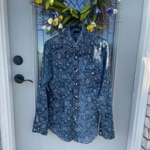 Vintage Paisley Western Button Up